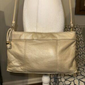Vintage Marlo Soft Gold Leather Shoulder Crossbody Purse
